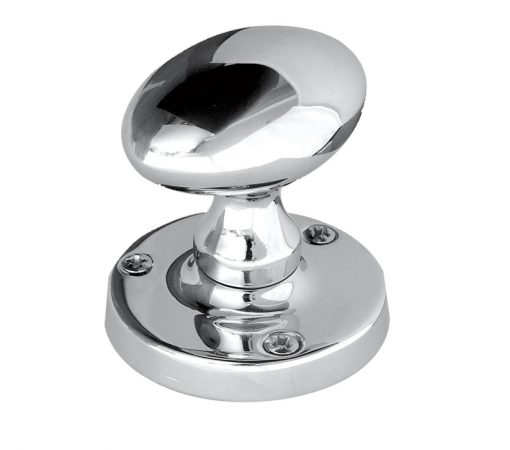 Frelan Hardware Oval Mortice Door Knob, Polished Chrome (sold in pairs)