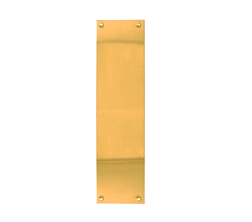 Frelan Hardware Raised Plain Fingerplate (305mm X 75mm), Polished Brass