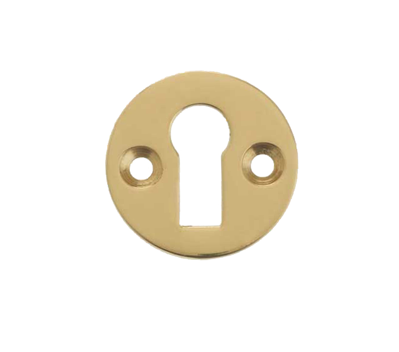 Frelan Hardware Standard Profile Round Escutcheon, Polished Brass