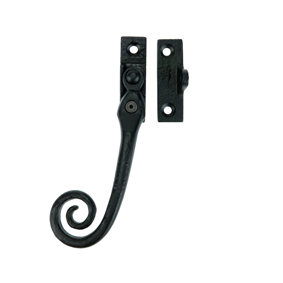 Ludlow Foundries Curly Tail Locking Casement Window Fastener (left Or Right Hand), Black Antique