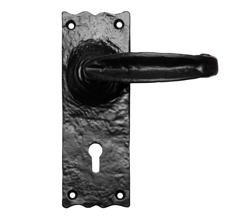 Ludlow Foundries Traditional V Levers, Black Antique Door Handles (sold In Pairs)