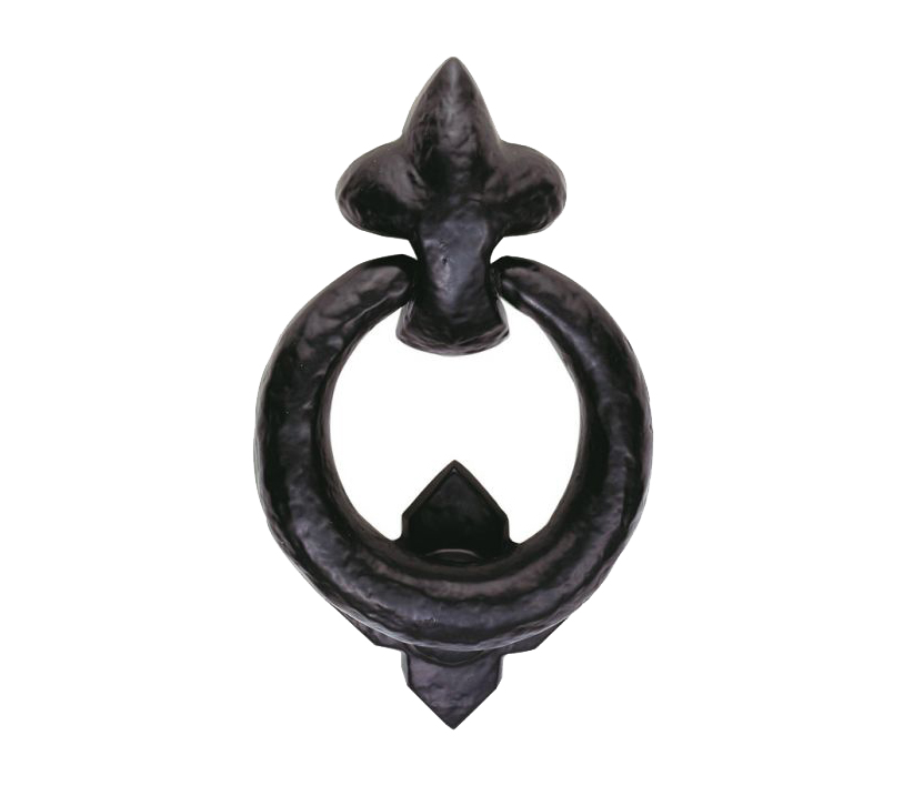 Ludlow Foundries Ring Door Knocker, Black Antique