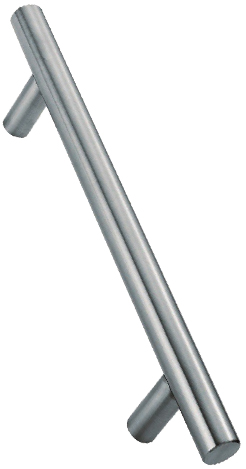 Eurospec Straight T Pull Handles (19mm Diameter Bar), Polished Or Satin Stainless Steel