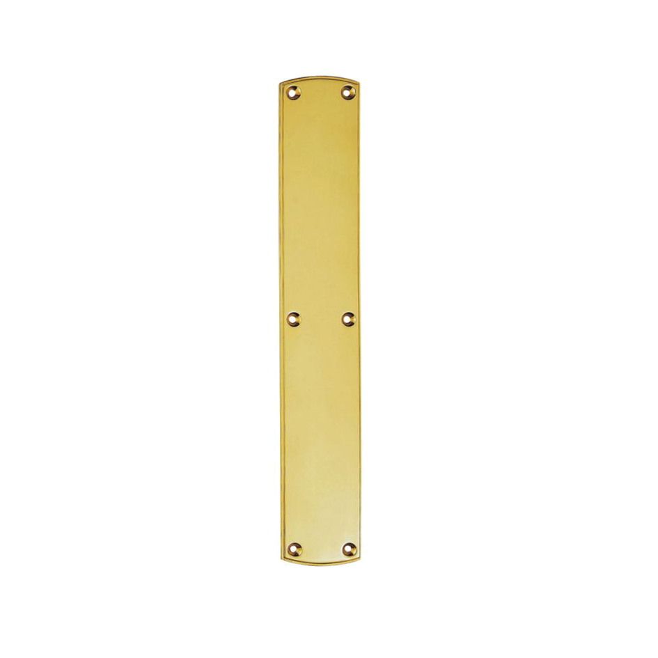 Large Push Plate (457mm X 75mm), Polished Brass