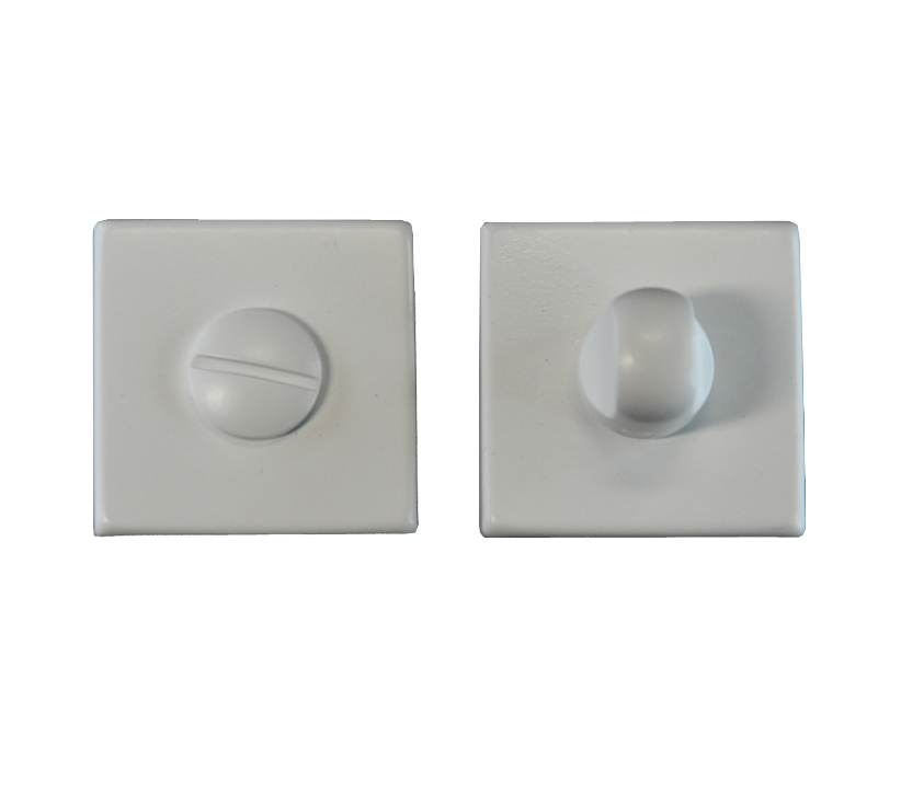 Manital Bathroom Turn & Release On Square Rose, White Finish  (sold In Singles)