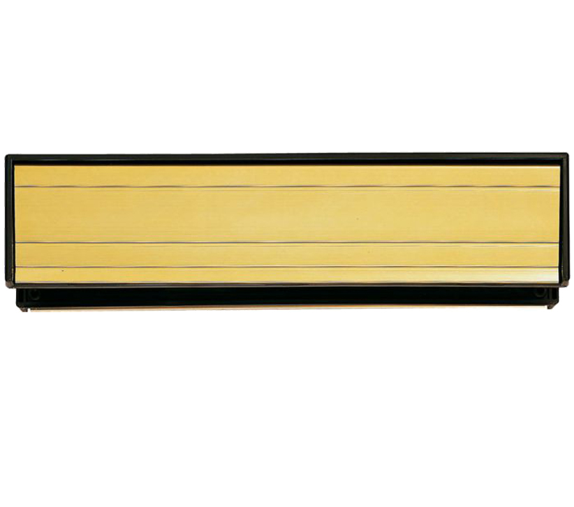 Sleeve Letter Plate (300mm X 69mm), Gold Anodised Aluminium
