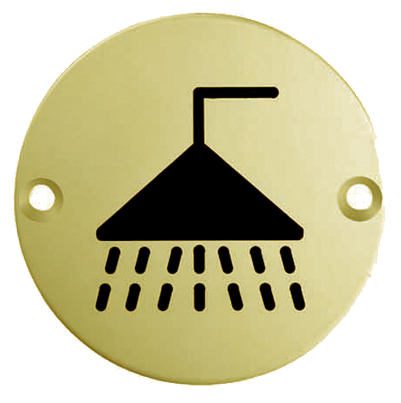 Shower Symbol, Polished Brass