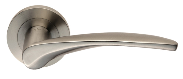 Eurospec Tirolo Satin Stainless Steel Solid Door Handles  (sold In Pairs)