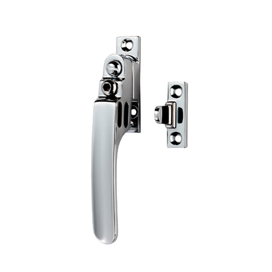 Victorian Locking Casement Window Fasteners With Night Vent, Polished Chrome