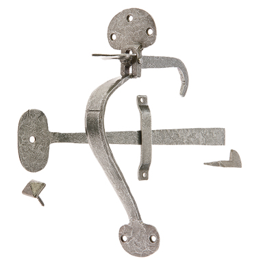 Jedo Collection Valley Forge Bean Latch (250mm X 50mm), Pewter Patina
