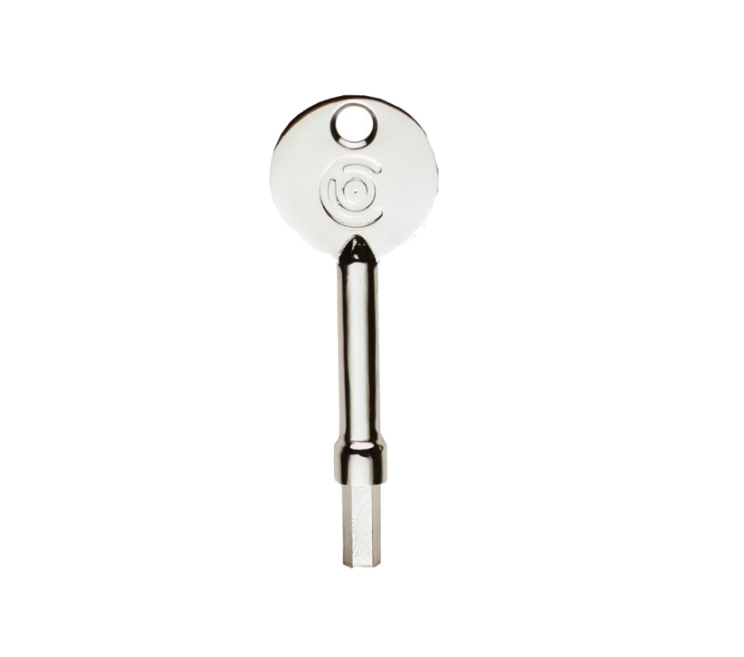 Operating Key To Suit Window Fittings, Polished Chrome
