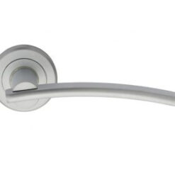 Serozzetta Cumulus Door Handles On Round Rose, Satin Chrome (Sold In Pairs)