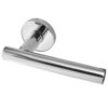 Atlanta Door Handles on Rose Grade 304 Polished Stainless Steel