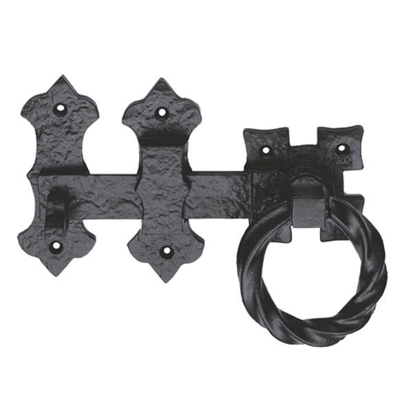 Ludlow Foundries Ring Handle Gate Latch 152mm, Black Antique