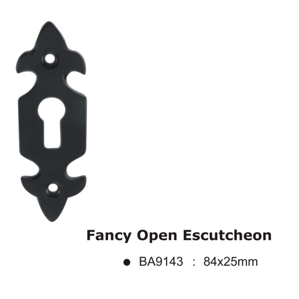Fancy Open Escutcheon -84x25mm