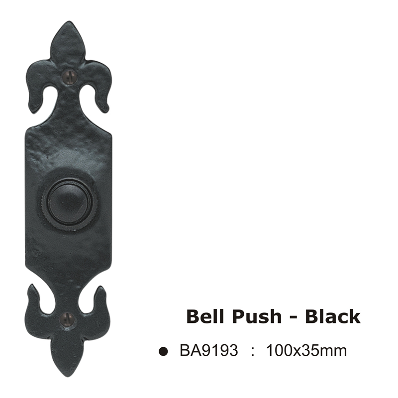 Bell Push - Black -100x35mm