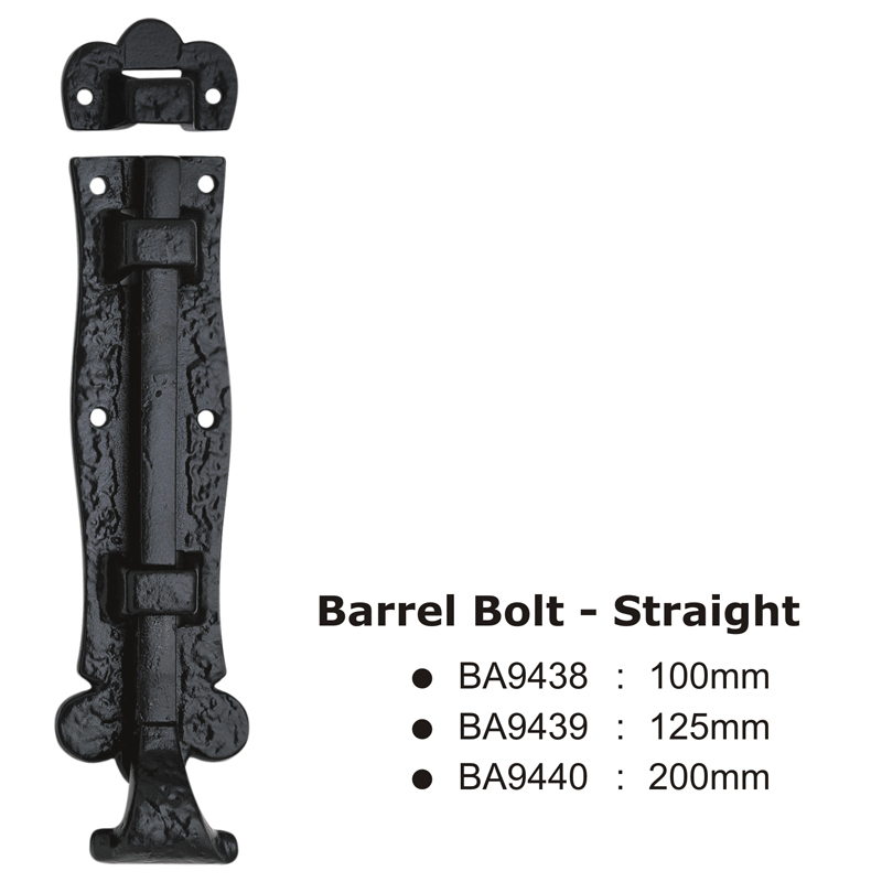 Barrel Bolt – Straight -125mm