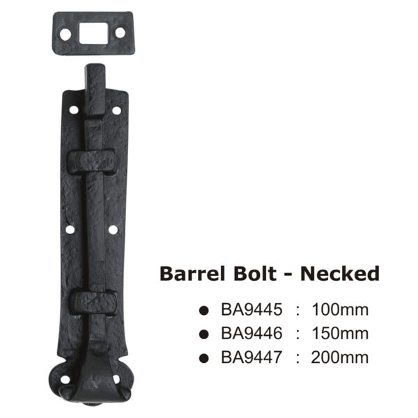 Barrel Bolt - Necked -200mm