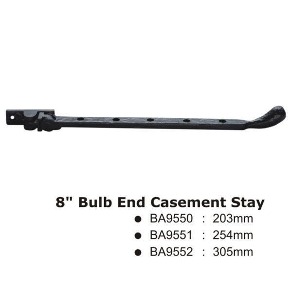 W' Bulb End Casement Stay -254mm