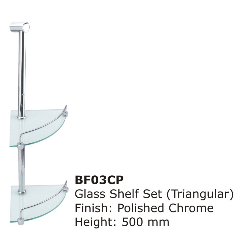 Glass Shelf Set (triangular) -500 Mm