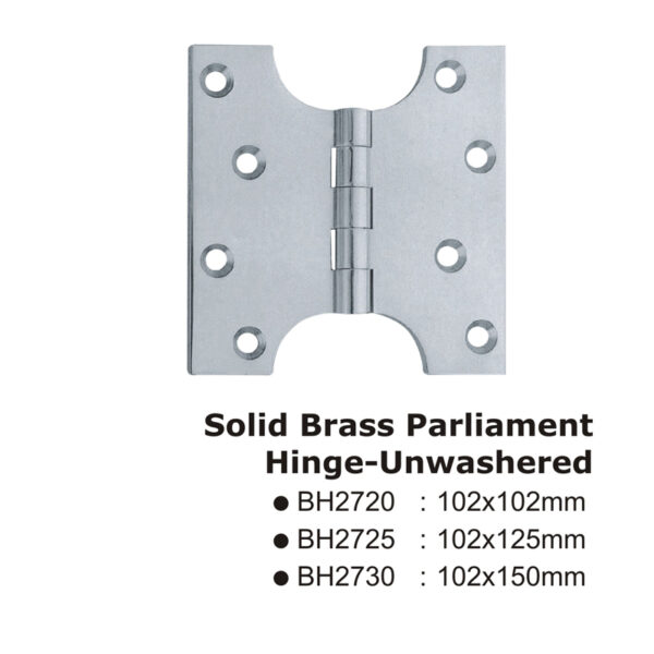 Solid Brass Parliament Hinge-Unwashered -102x102mm