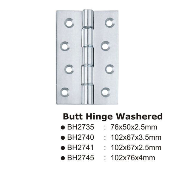 Butt Hinge Washered -76x50x2.5mm