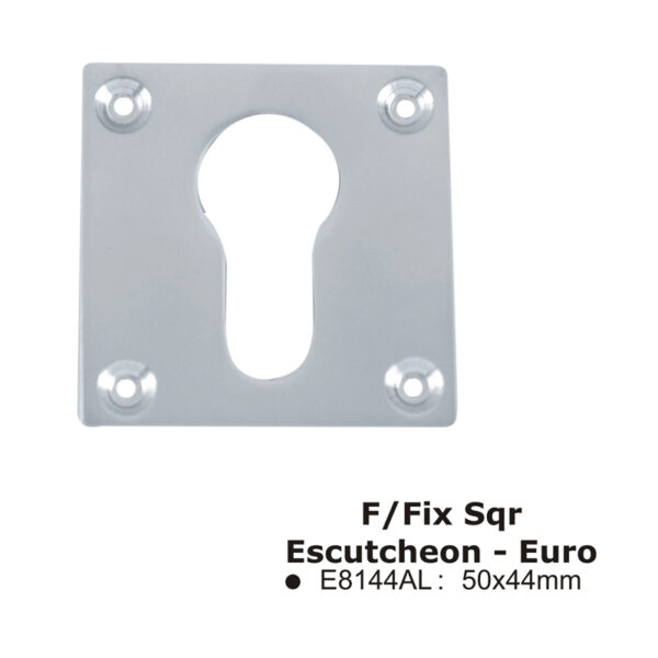 Face Fix Square Escutcheon - Euro -50x44mm