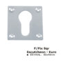 Face Fix Square Escutcheon - Euro -50x44mm
