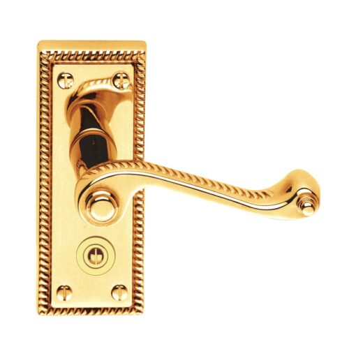 Lever on Back Plate Georgian - Lever Bathroom -150x45mm