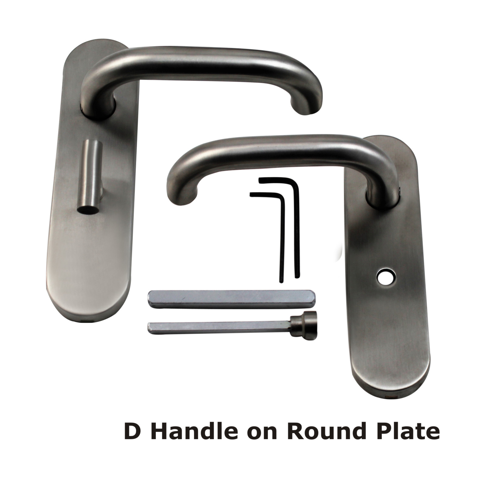 D Handle On Round Plate -19mm