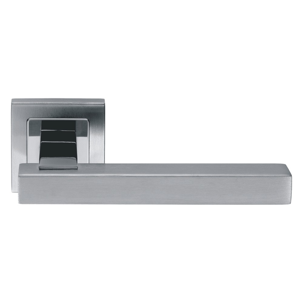 Stainless Steel Lever On Square Rose -135mm X 65mm – Rose 52 X 8mm