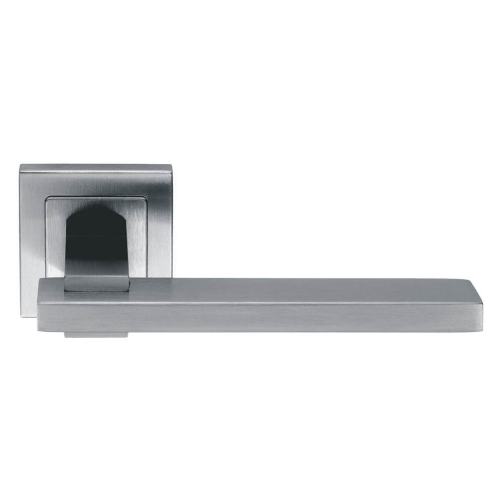 Stainless Steel Lever On Square Rose -135mm X 65mm – Rose 52 X 8mm