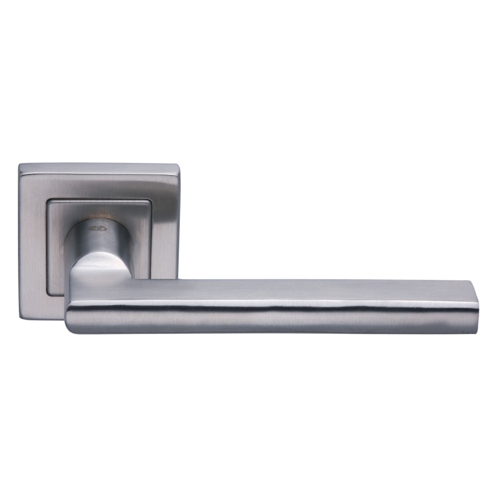 Stainless Steel Lever On Square Rose -134mm X 67mm – Rose 52mm