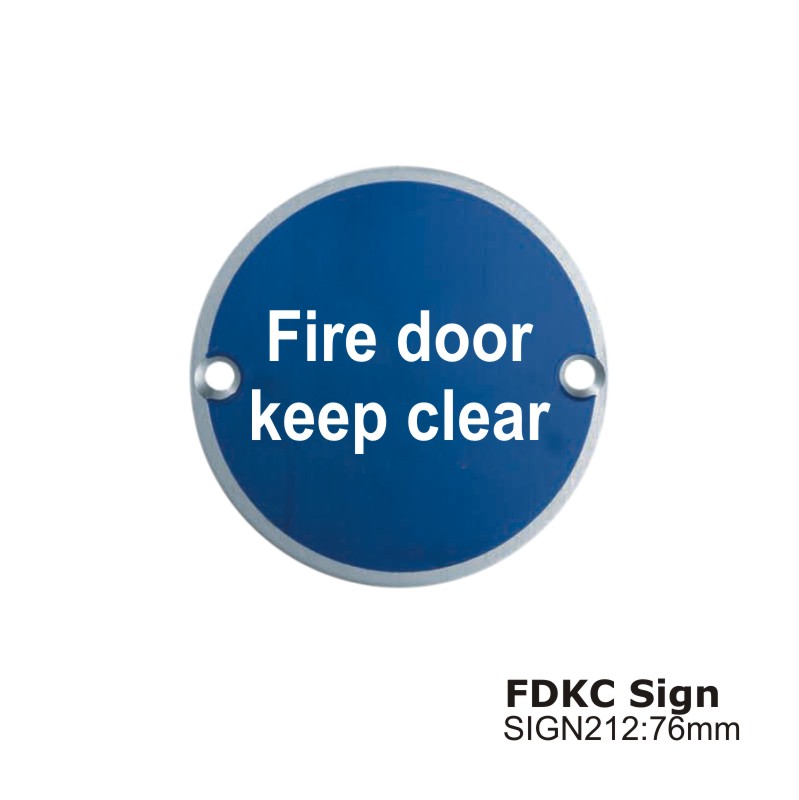 Fire door keep clear -76mm
