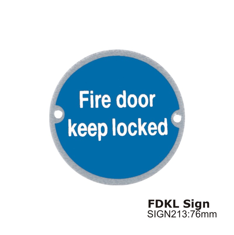 Fire door keep locked -76mm