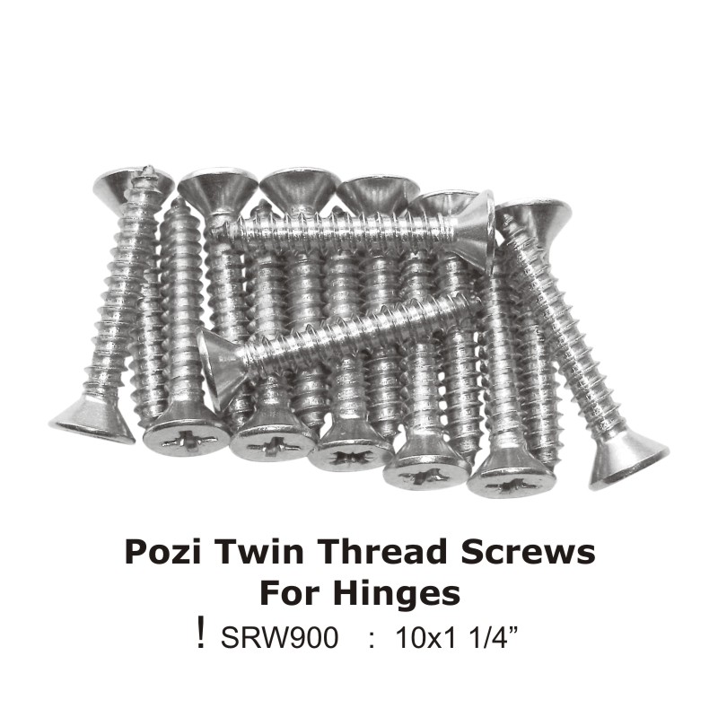 Pozi Twin Thread Screws For Hinges -10×1 1/4″ (100)