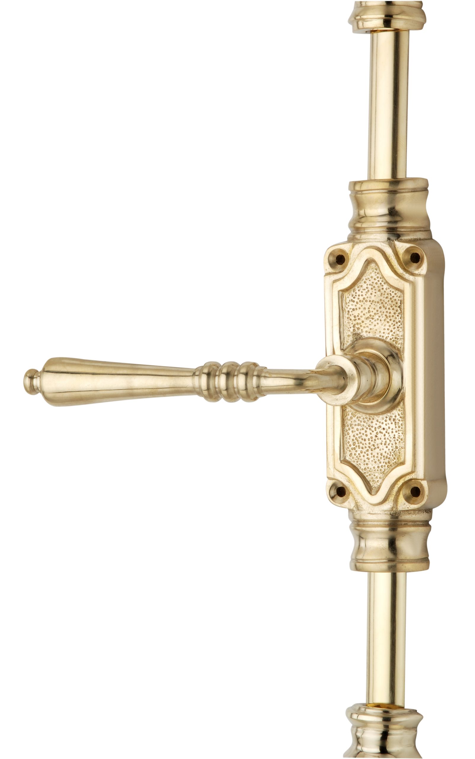 Victorian Lever Door Espagnolette Bolt/cremone Bolt Upto 9 Feet Polished Brass Unlacquered