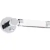 Milo Door Handle on Rose Plain Glass/Polished Chrome