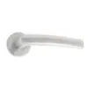 Luma Door Handle on Rose Grade 304 Satin Stainless Steel