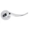 Gull Door Handle on Rose Polished Chrome