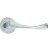 Twirl Door Handle on Rose Polished Chrome/Satin Chrome