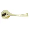 Twirl Door Handle on Rose PVD Brass