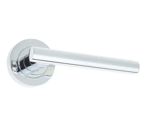 Petra Door Handle on Rose Polished Chrome