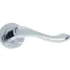 Gamma Door Handle on Rose Polished Chrome