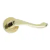 Gamma Door Handle on Rose PVD Brass