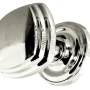Piazza Mortice Door Knob Polished Chrome on Round Rose