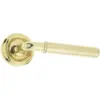 Elise Door Handle on Rose Polished Brass