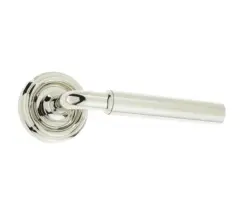 Elise Door Handle on Rose Polished Nickel