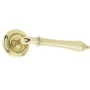 Camille Door Handle on Rose Polished Brass