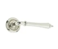 Camille Dooor Handle on Rose Polished Nickel